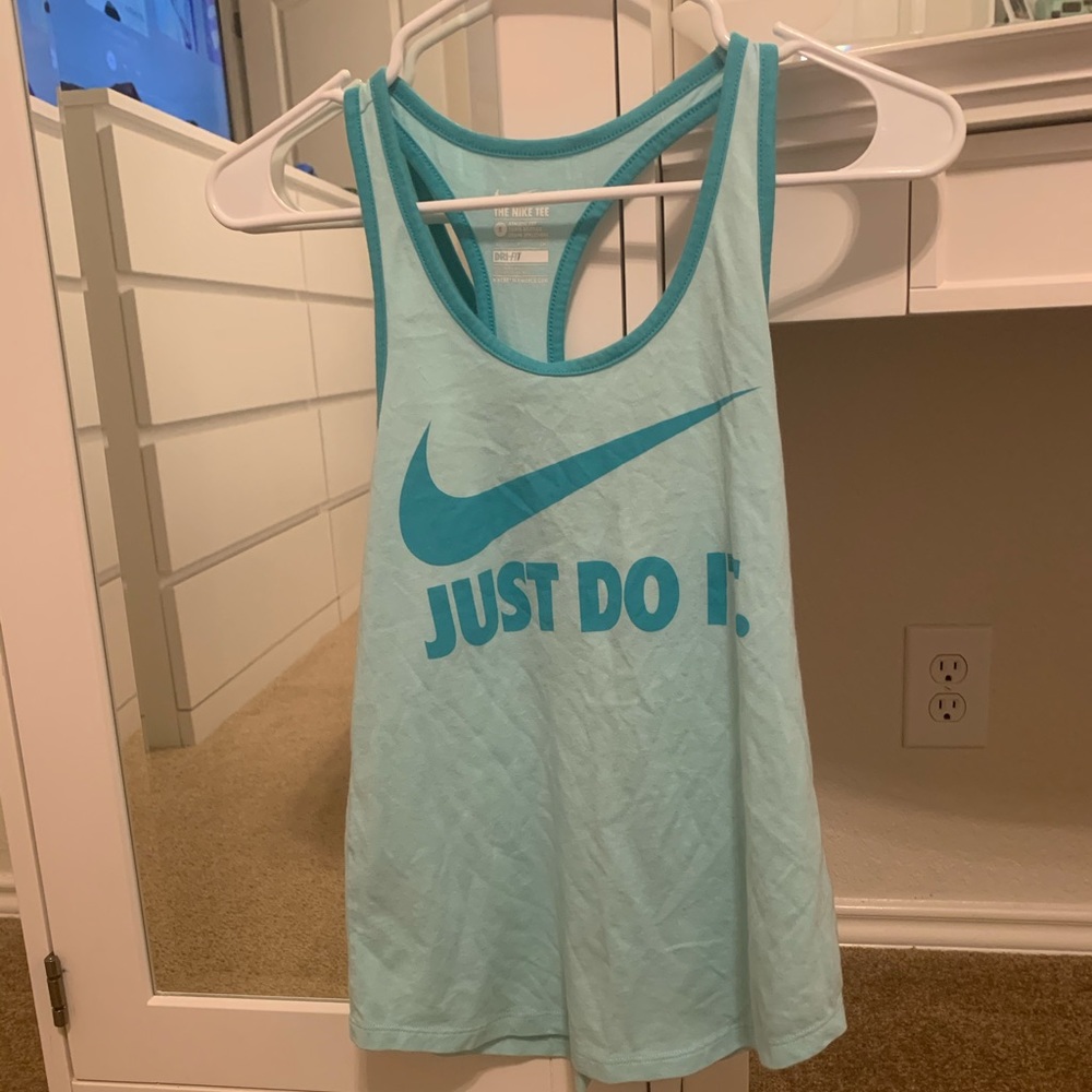 Blue Nike workout top